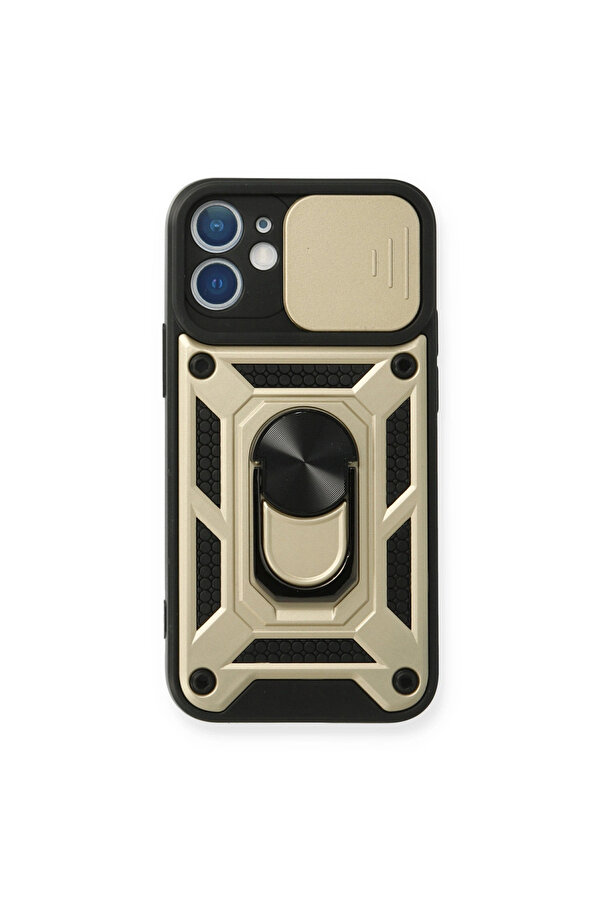 Evi̇mdeyokyok Apple İphone 11 Kılıf Pars Lens Yüzüklü Si̇li̇kon - Gold