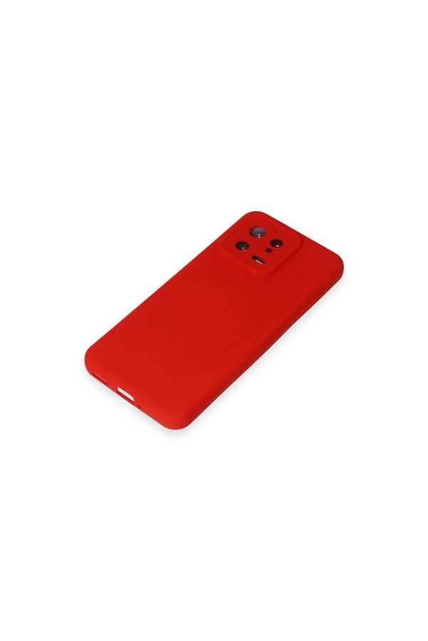 Evimdeyokyok Xiaomi Mi 13 Kılıf Nano İçi Kadife Silikon - Kırmızı