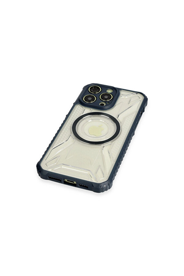 Evi̇mdeyokyok Apple İphone 14 Pro Max Kılıf Prag Magneti̇csafe Kapak - Laci̇vert