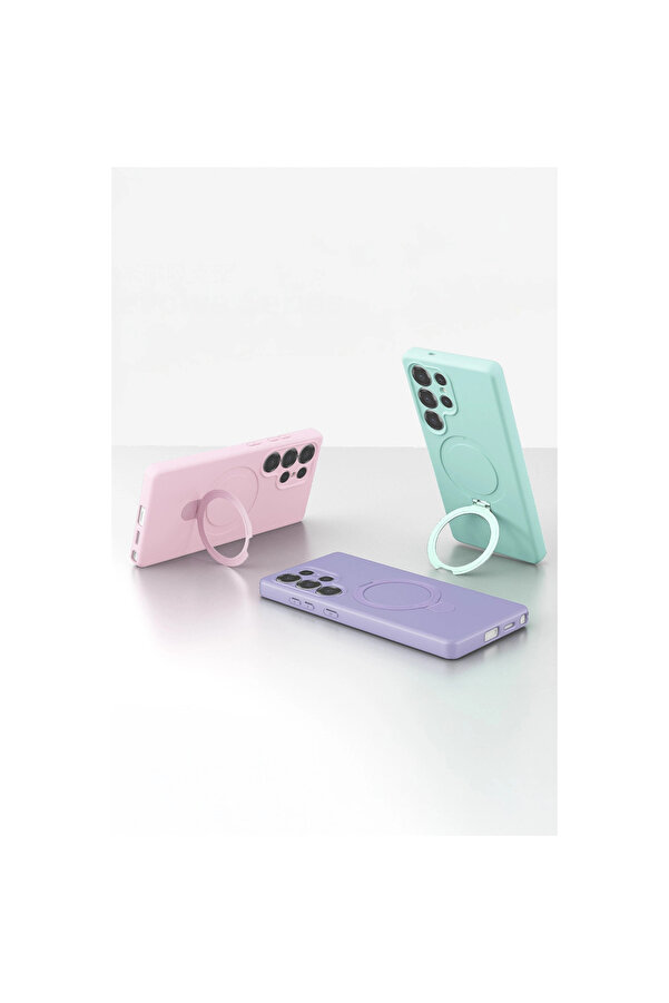 Evi̇mdeyokyok Samsung Galaxy S24 Ultra Regal Magsafe Standlı Kapak - Laci̇vert