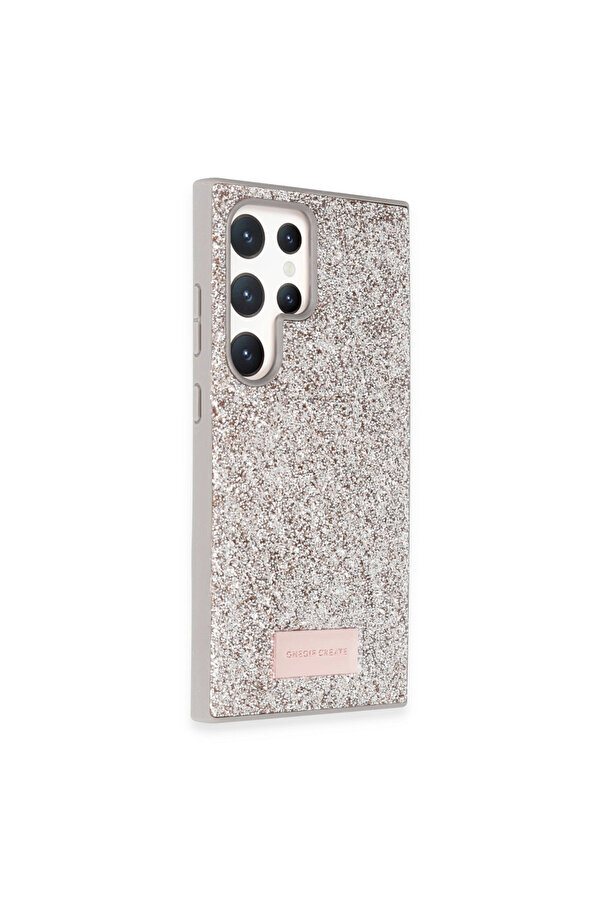 Evi̇mdeyokyok Onegi̇f Samsung Galaxy S23 Ultra Bri̇ght Si̇mli̇ Kapak - Gold