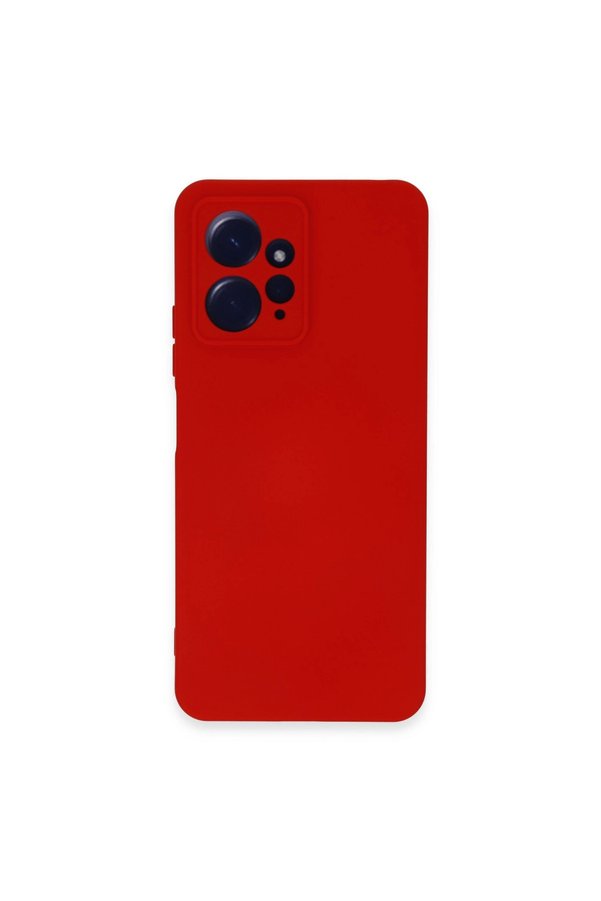Evimdeyokyok Xiaomi Redmi Note 12 4G Kılıf Nano İçi Kadife Silikon - Kırmızı