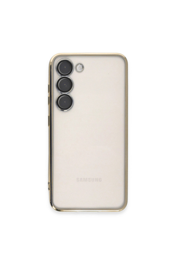 Evi̇mdeyokyok Samsung Galaxy S24 Kılıf Razer Lensli̇ Si̇li̇kon - Gold