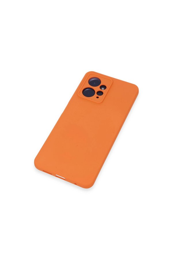 Evimdeyokyok Xiaomi Redmi Note 12 4G Kılıf Nano İçi Kadife Silikon - Turuncu