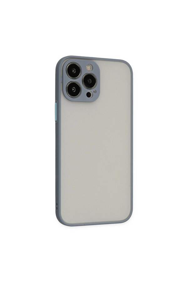 Evi̇mdeyokyok Apple İphone 14 Pro Max Kılıf Montreal Si̇li̇kon Kapak - Gri̇