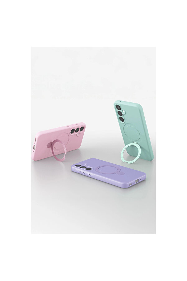 Evi̇mdeyokyok Samsung Galaxy A25 5G Regal Magsafe Standlı Kapak - Turuncu