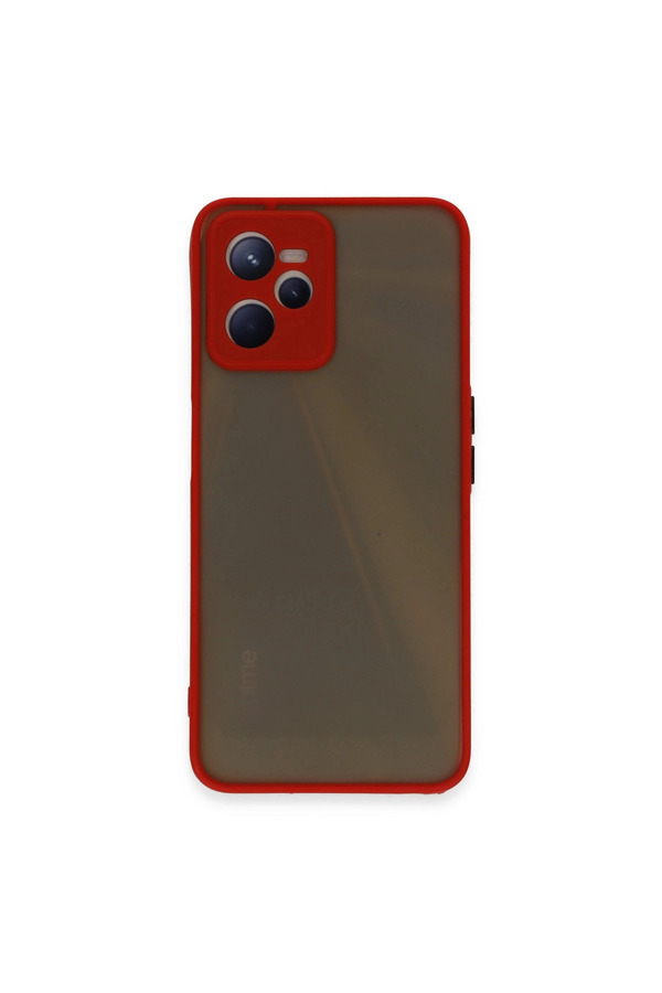 Evimdeyokyok Realme C35 Kılıf Montreal Silikon Kapak - Kırmızı