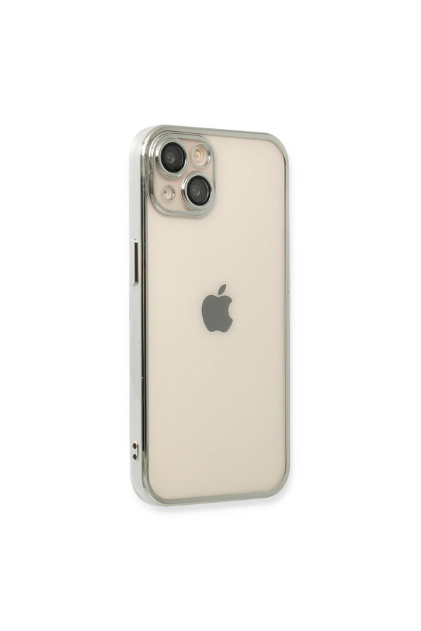 Evi̇mdeyokyok Apple İphone 14 Kılıf Razer Lensli̇ Si̇li̇kon - Gümüş