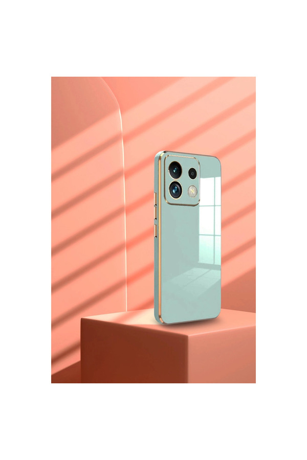Evi̇mdeyokyok Xi̇aomi̇ Poco M6 Pro 4G Kılıf Volet Si̇li̇kon - Açık Yeşi̇l