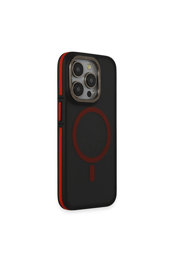 Evi̇mdeyokyok Joko Apple İphone 14 Pro Max Kılıf Rocky Magsafe Kapak - Si̇yah-Kırmızı