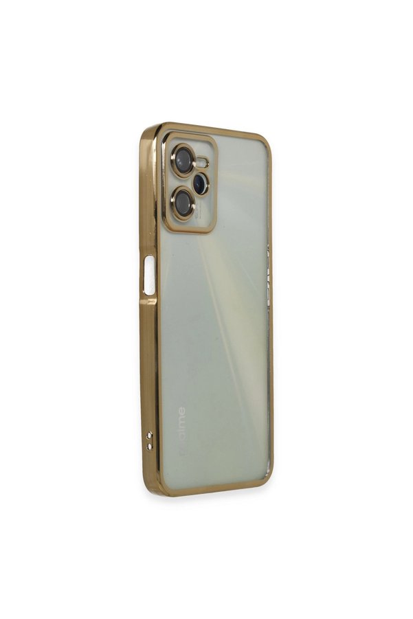 Evimdeyokyok Realme C35 Kılıf Razer Lensli Silikon - Gold