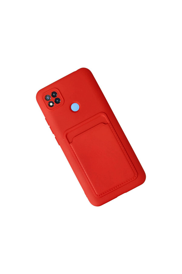 Evi̇mdeyokyok Xi̇aomi̇ Redmi̇ 9C Kılıf Kelvi̇n Kartvi̇zi̇tli̇ Si̇li̇kon - Kırmızı