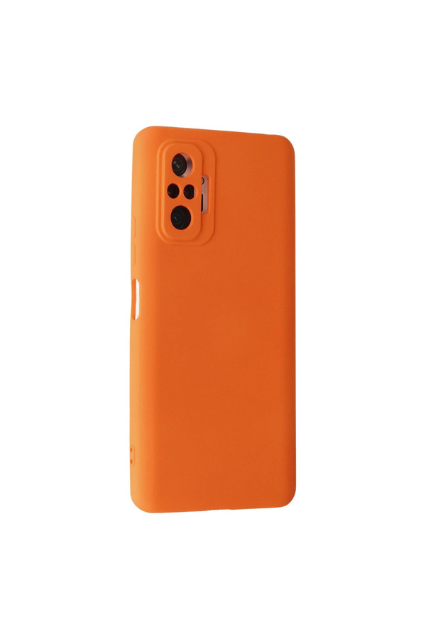Evi̇mdeyokyok Xi̇aomi̇ Redmi̇ Note 10 Pro Kılıf Nano İçi̇ Kadi̇fe Si̇li̇kon - Turuncu
