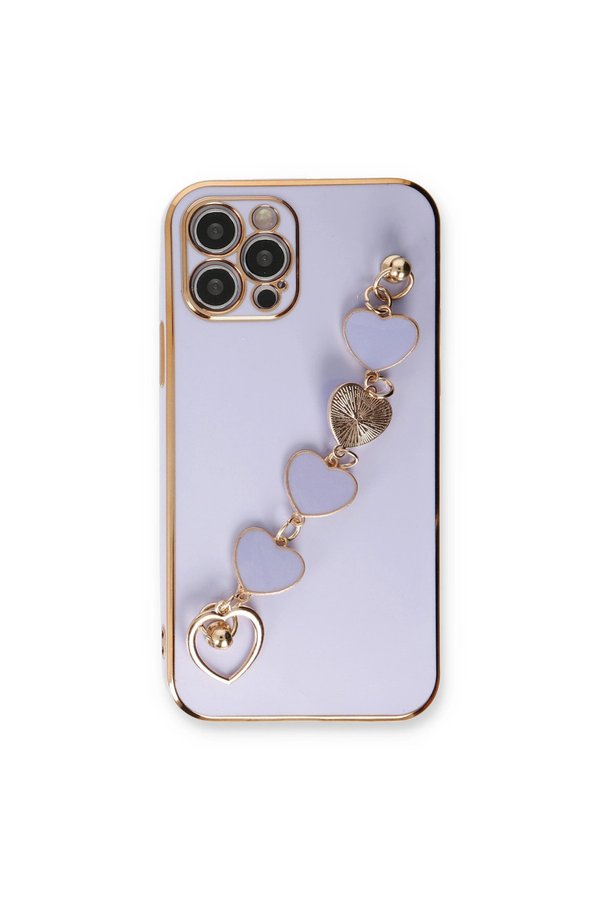 Evimdeyokyok Apple İphone 12 Pro Max Kılıf Esila Silikon - Lila