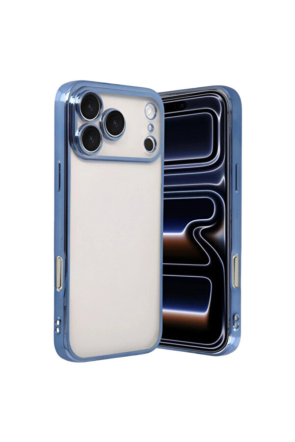 Evi̇mdeyokyok Apple İphone 17 Pro Razer Lensli̇ Si̇li̇kon - Açık Mavi̇