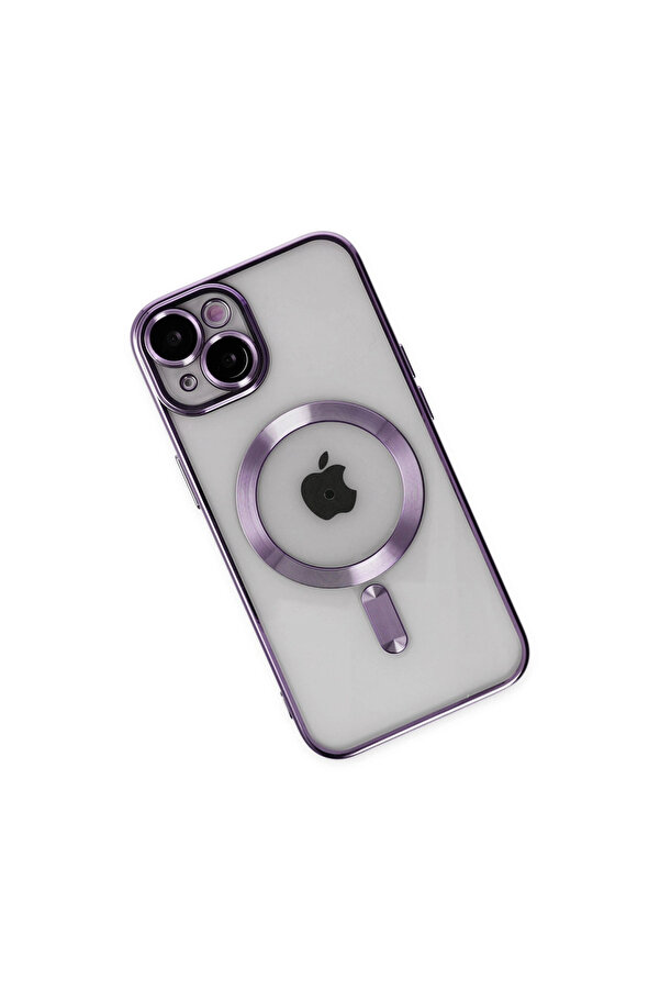 Evi̇mdeyokyok Apple İphone 14 Kılıf Kross Magneti̇csafe Kapak - Mor
