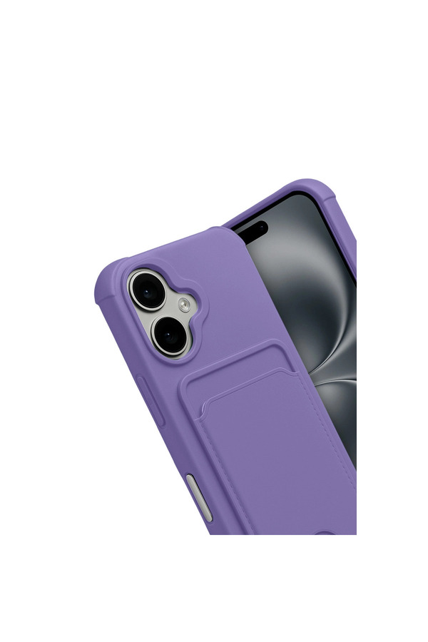Evi̇mdeyokyok Apple İphone 17 Kelvi̇n Kartvi̇zi̇tli̇ Si̇li̇kon - Li̇la