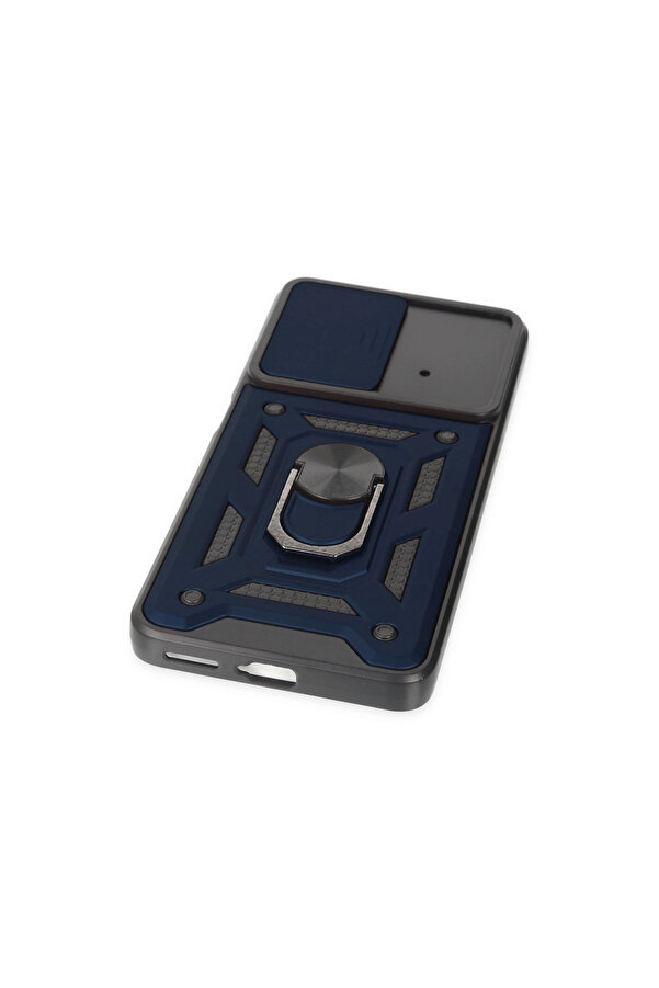 Evi̇mdeyokyok Xi̇aomi̇ Poco X4 Pro 5G Kılıf Pars Lens Yüzüklü Si̇li̇kon - Laci̇vert