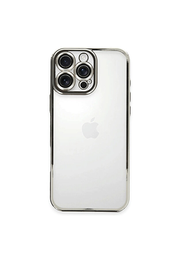Evi̇mdeyokyok Apple İphone 16 Pro Max Kılıf Razer Lensli̇ Si̇li̇kon - Gümüş