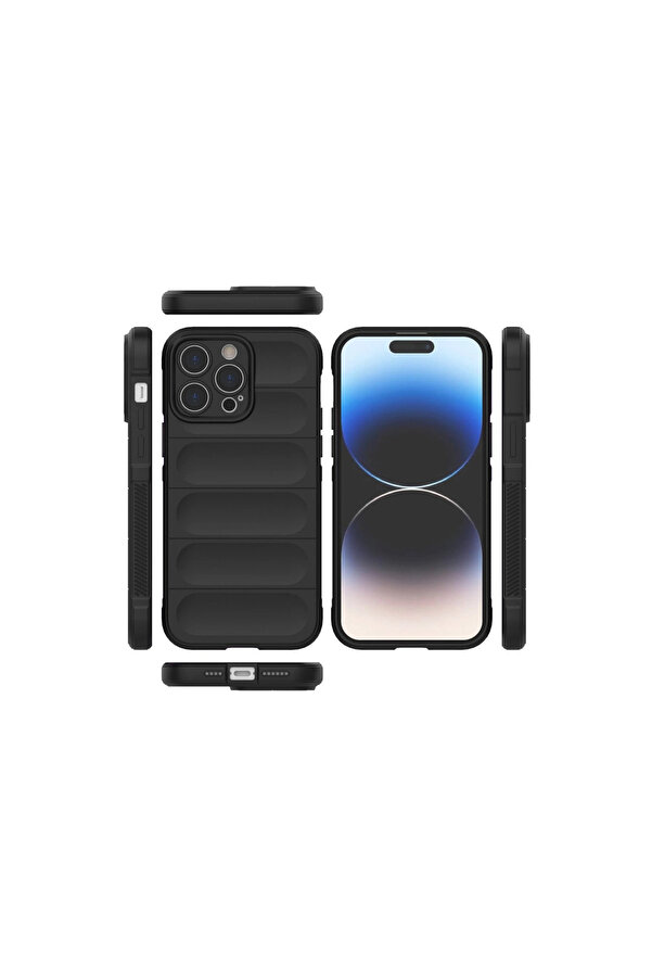 Evi̇mdeyokyok Apple İphone 14 Pro Kılıf Opti̇mum Si̇li̇kon - Si̇yah