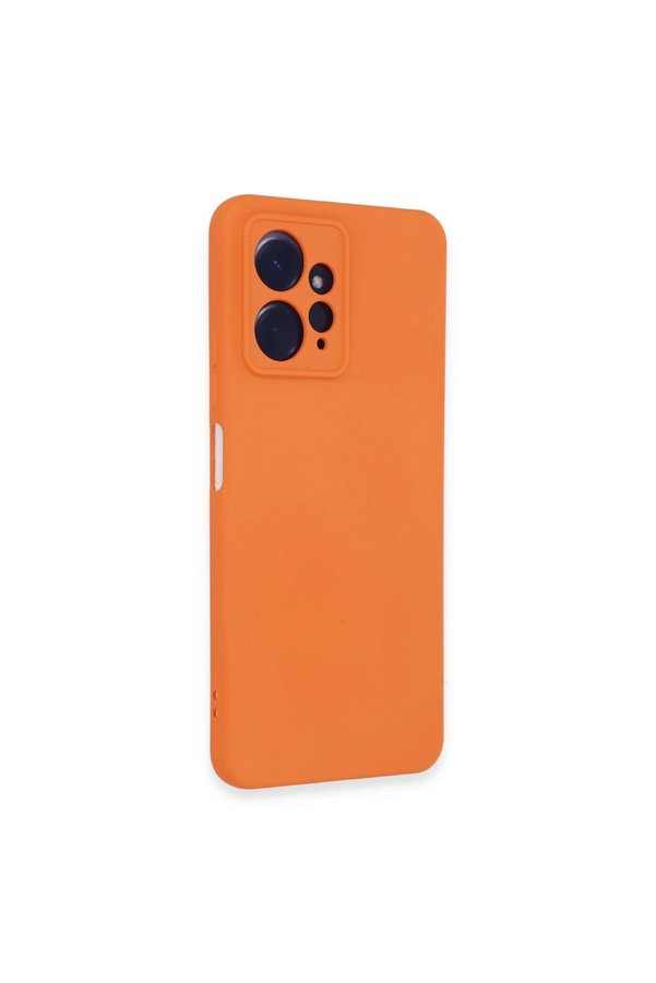 Evimdeyokyok Xiaomi Redmi Note 12 4G Kılıf Nano İçi Kadife Silikon - Turuncu