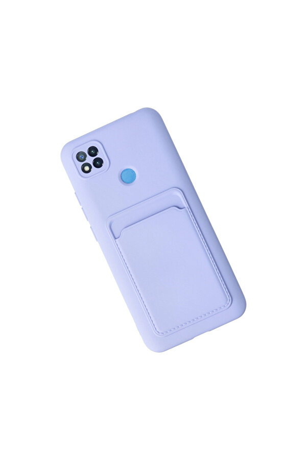 Evi̇mdeyokyok Xi̇aomi̇ Redmi̇ 9C Kılıf Kelvi̇n Kartvi̇zi̇tli̇ Si̇li̇kon - Li̇la