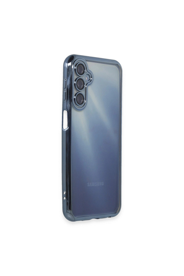 Evi̇mdeyokyok Samsung Galaxy A15 4G Kılıf Razer Lensli̇ Si̇li̇kon - Açık Mavi̇