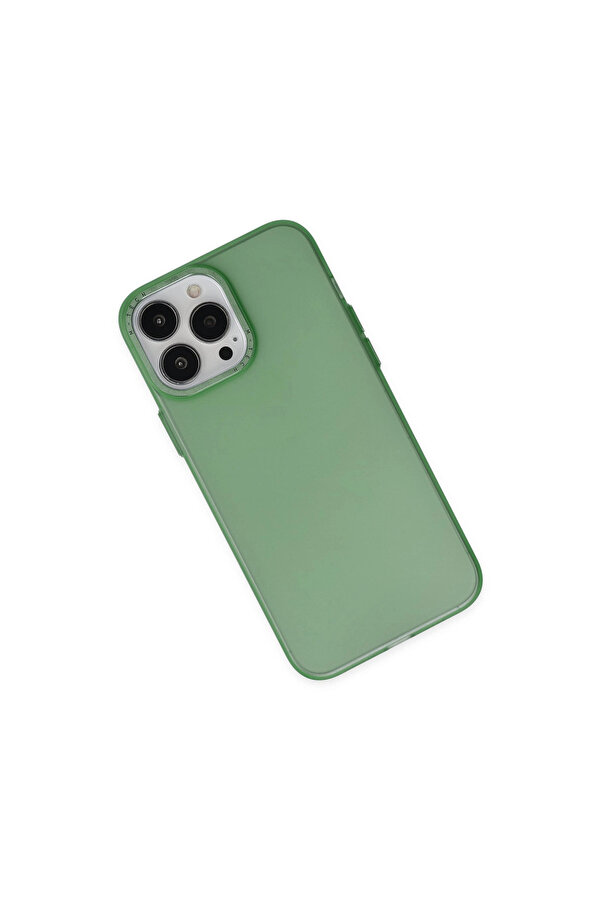 Evi̇mdeyokyok Apple İphone 13 Pro Kılıf Modos Metal Kapak - Koyu Yeşi̇l