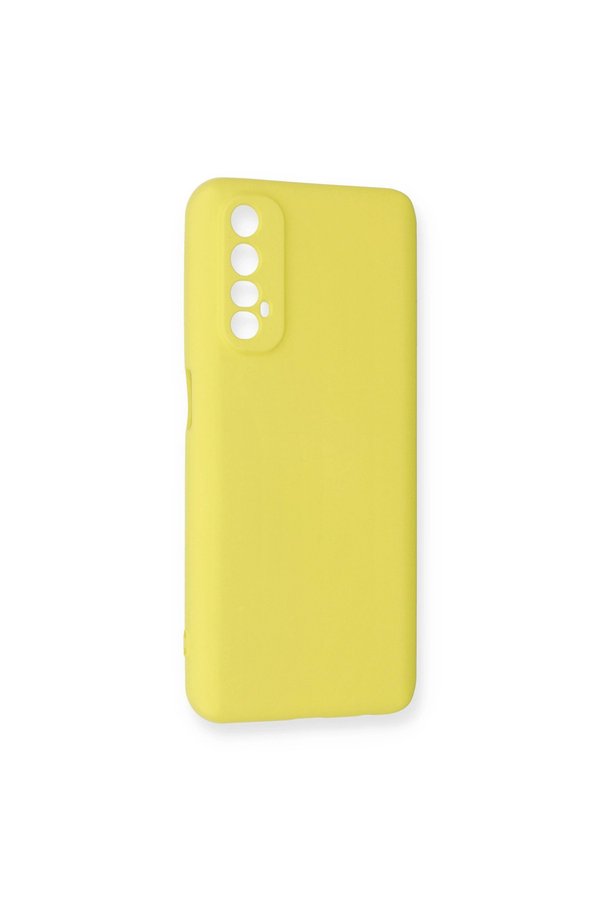 Evimdeyokyok Realme 7 Kılıf Nano İçi Kadife Silikon - Sarı