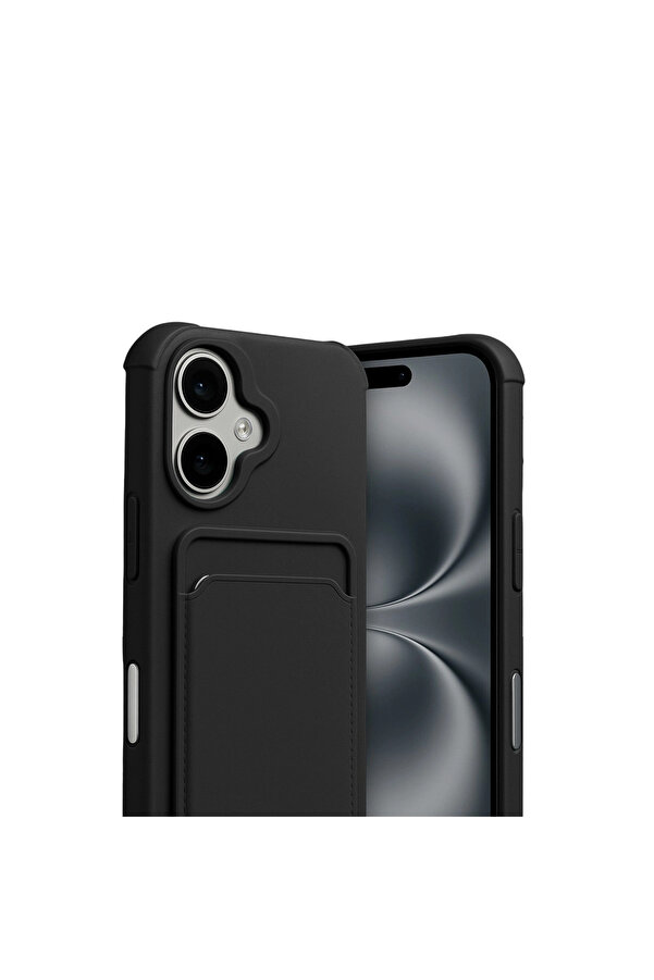 Evi̇mdeyokyok Apple İphone 17 Kelvi̇n Kartvi̇zi̇tli̇ Si̇li̇kon - Si̇yah