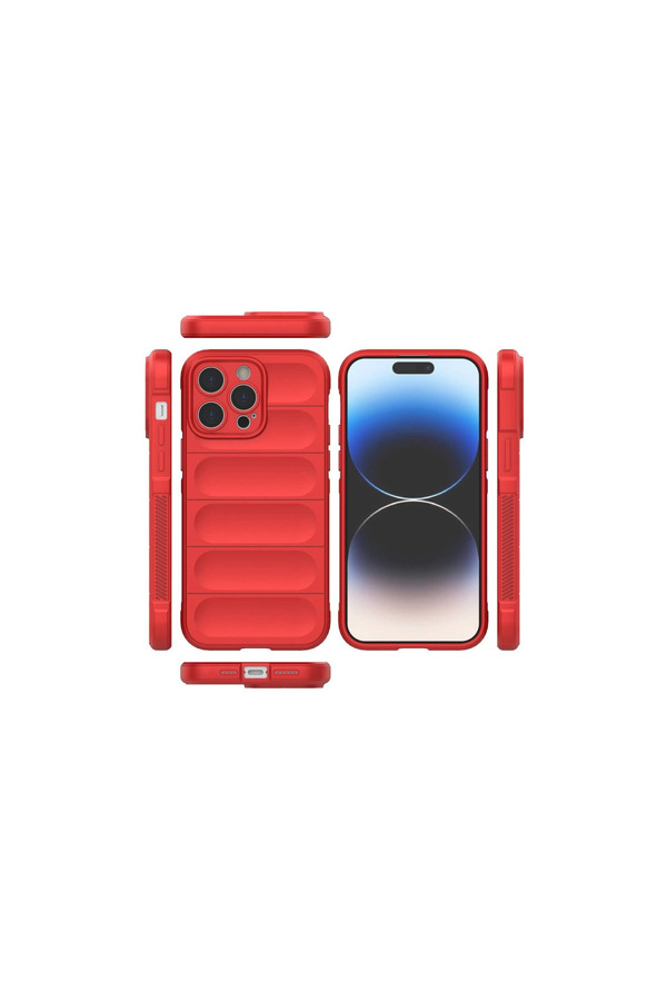 Evi̇mdeyokyok Apple İphone 15 Pro Kılıf Opti̇mum Si̇li̇kon - Kırmızı