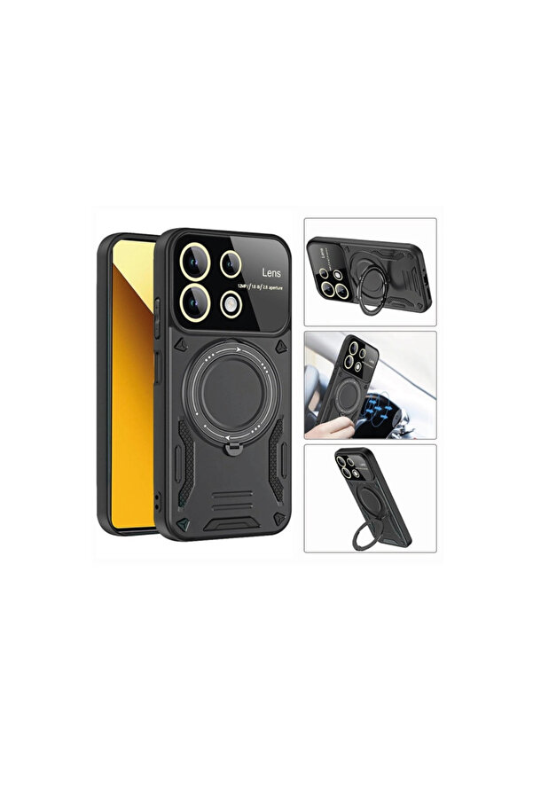 Evi̇mdeyokyok Samsung Galaxy A05 Kılıf Joy Lens Standlı Kapak - Kırmızı