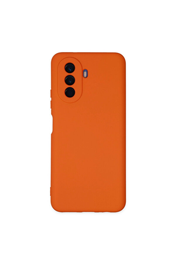 Evi̇mdeyokyok Huawei̇ Nova Y70 Kılıf Nano İçi̇ Kadi̇fe Si̇li̇kon - Turuncu
