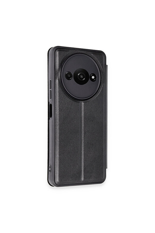 Evi̇mdeyokyok Xi̇aomi̇ Redmi̇ A3 4G Kılıf Fli̇p Cover - Si̇yah