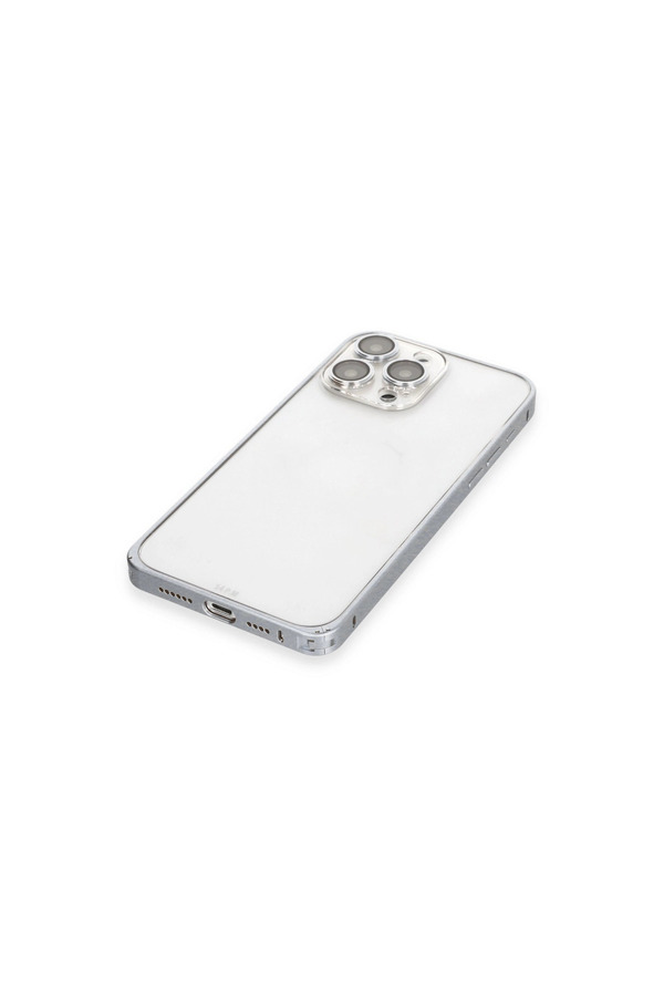 Evi̇mdeyokyok Joko Apple İphone 15 Pro Metal Bumper Mat Kapak - Gri̇