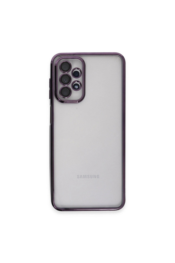 Evi̇mdeyokyok Samsung Galaxy A23 4G Kılıf Razer Lensli̇ Si̇li̇kon - Mor