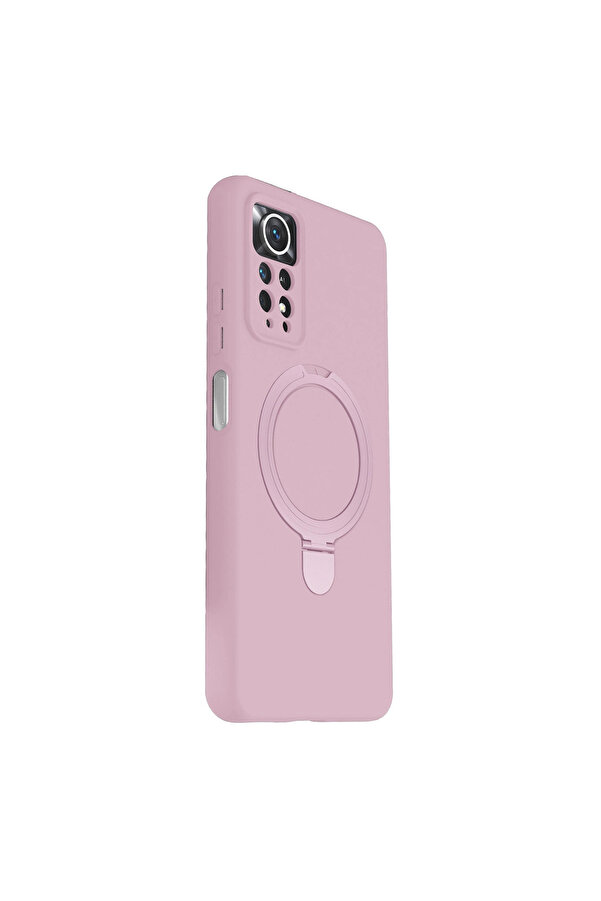 Evi̇mdeyokyok Xi̇aomi̇ Redmi̇ Note 12 Pro 4G Regal Magsafe Standlı Kapak - Açık Pembe