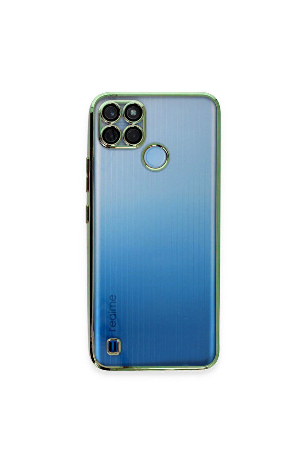Evi̇mdeyokyok Realme C25Y Kılıf Razer Lensli̇ Si̇li̇kon - Yeşi̇l
