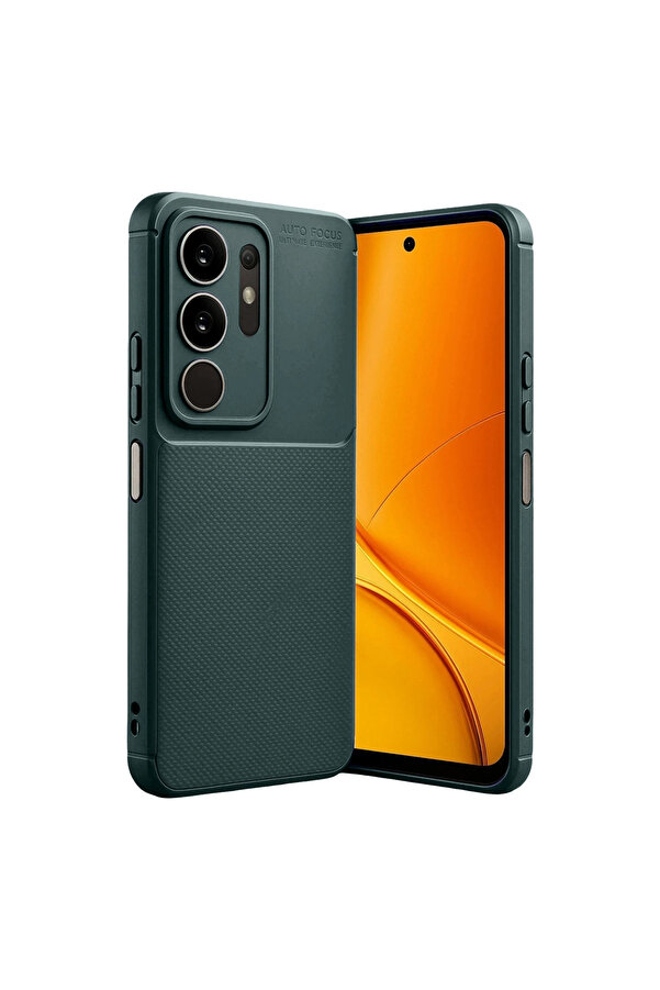 Evi̇mdeyokyok Vi̇vo Y29 4G Auto Focus Karbon Kapak - Koyu Yeşi̇l
