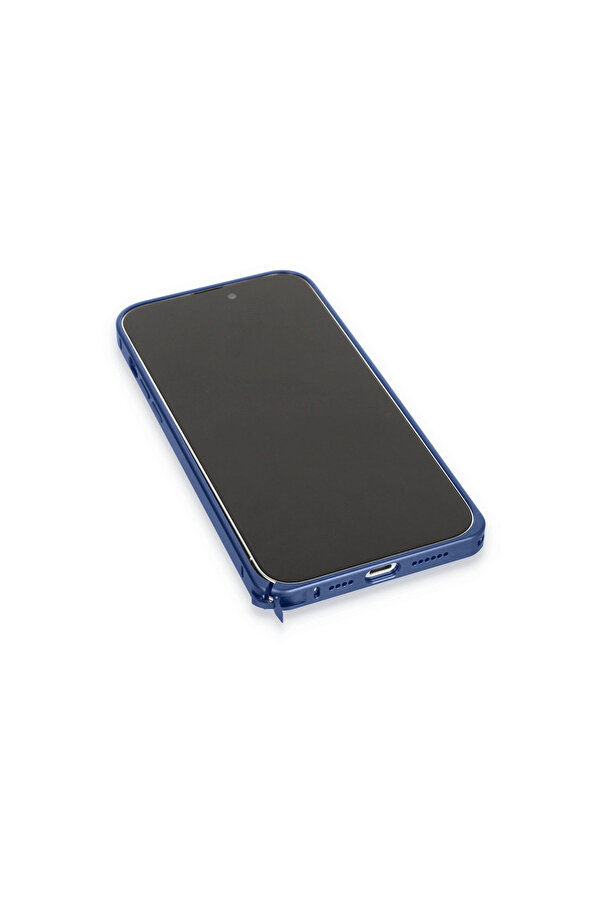 Evi̇mdeyokyok Joko Apple İphone 15 Pro Max Metal Bumper Mat Kapak - Laci̇vert