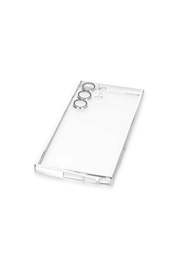 Evi̇mdeyokyok Samsung Galaxy S23 Ultra Kılıf Razer Lensli̇ Si̇li̇kon - Gümüş
