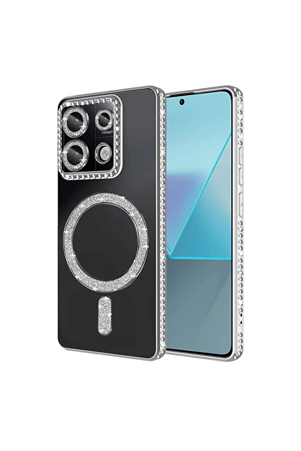 Evi̇mdeyokyok Xi̇aomi̇ Redmi̇ Note 13 Pro 4G Joke Si̇mli̇ Magneti̇csafe Kılıf - Gümüş