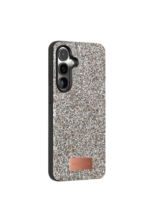 Evimdeyokyok Onegif Samsung Galaxy S25 Plus Bright Simli Kapak - Gümüş