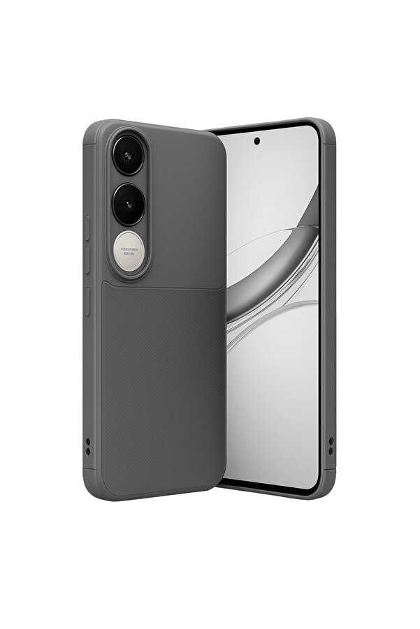Evi̇mdeyokyok Vi̇vo V50 Li̇te 4G Auto Focus Karbon Kapak - Gri̇