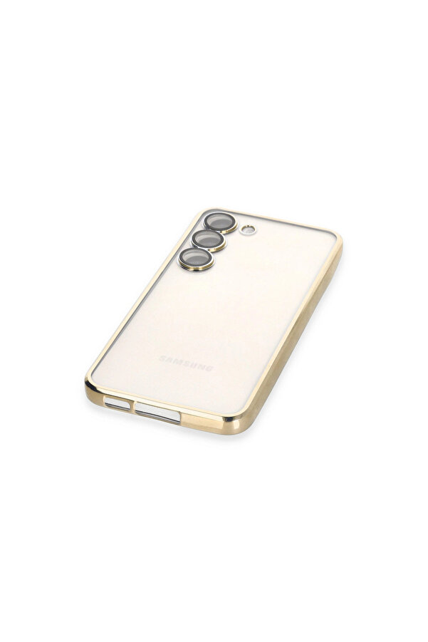Evi̇mdeyokyok Samsung Galaxy S24 Kılıf Razer Lensli̇ Si̇li̇kon - Gold