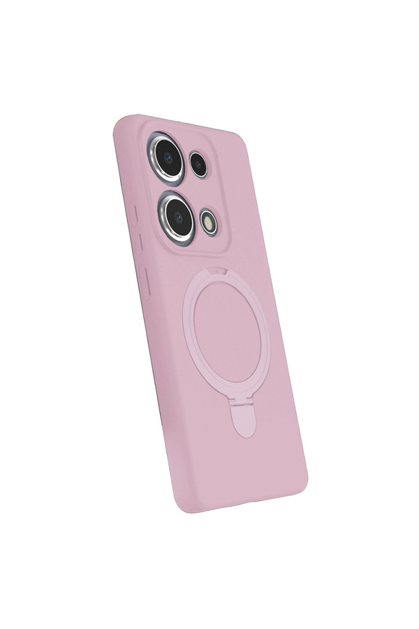 Evi̇mdeyokyok Xi̇aomi̇ Redmi̇ Note 13 Pro 4G Regal Magsafe Standlı Kapak - Açık Pembe