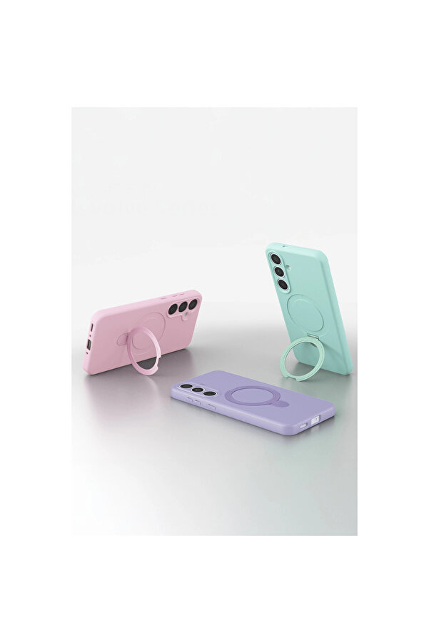 Evi̇mdeyokyok Samsung Galaxy S24 Fe Regal Magsafe Standlı Kapak - Su Yeşi̇li̇