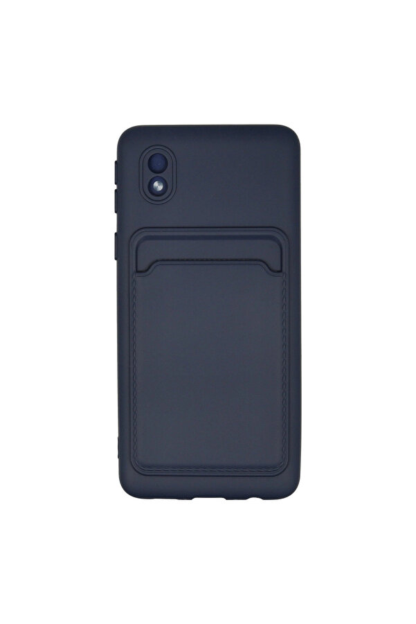 Evi̇mdeyokyok Samsung Galaxy A01 Core Kılıf Kelvi̇n Kartvi̇zi̇tli̇ Si̇li̇kon - Laci̇vert