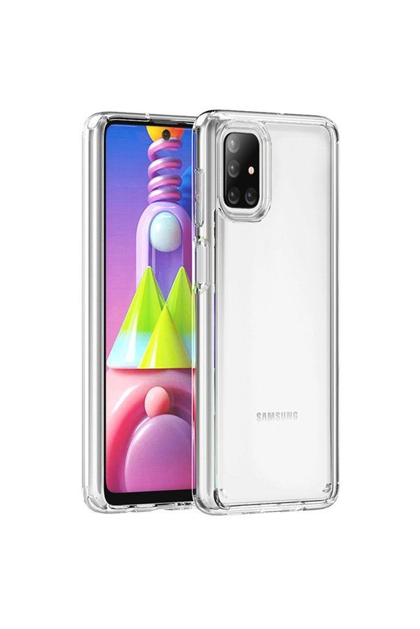 Evimdeyokyok Samsung Galaxy M51 Kılıf Lüx Şeffaf Silikon