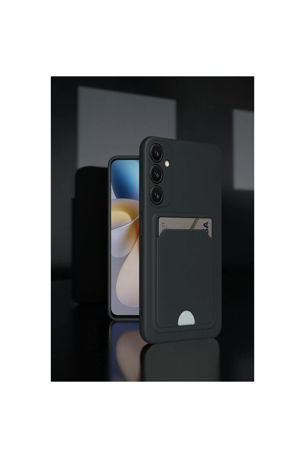 Evimdeyokyok Samsung Galaxy A55 5G Kılıf Kelvin Kartvizitli Silikon - Siyah